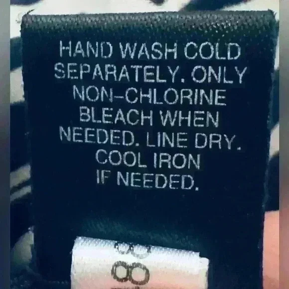 Express Silk Blouson Dress, Women’s Size Small, Geometric Black & Cream, Y2K - Picture 14 of 16